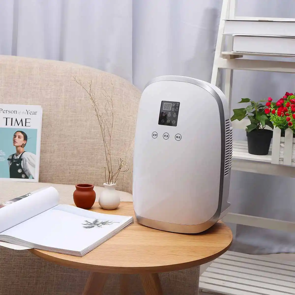 

220V 1.7L Portable Dehumidifier Moisture Absorber Indoor Dehumidifier Basement Moisture Absorber MuteTiming External Water Pipe