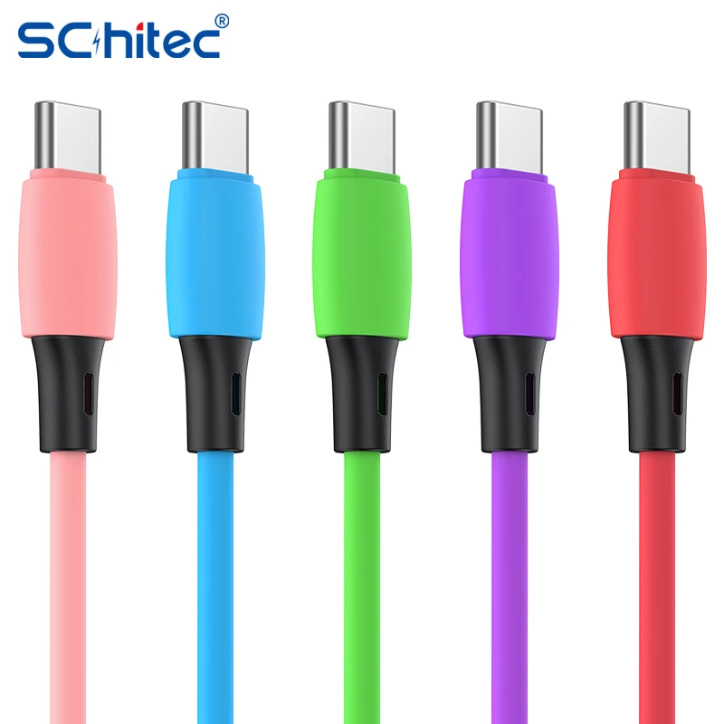 

Schitec A Liquid Silicone USB Type C Cable For Huawei Mate 40 Pro P40 Super Charge Type C Cable USB C Data Cable For Samsung S10