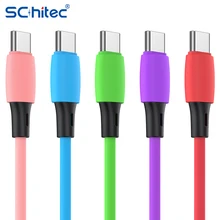 Schitec A Liquid Silicone USB Type C Cable For Huawei Mate 40 Pro P40 Super Charge Type C Cable USB C Data Cable For Samsung S10