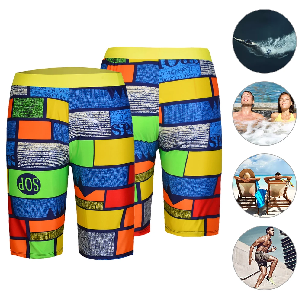 Шорты мужские пляжные до колена дышащие быстросохнущие штаны для плавания
