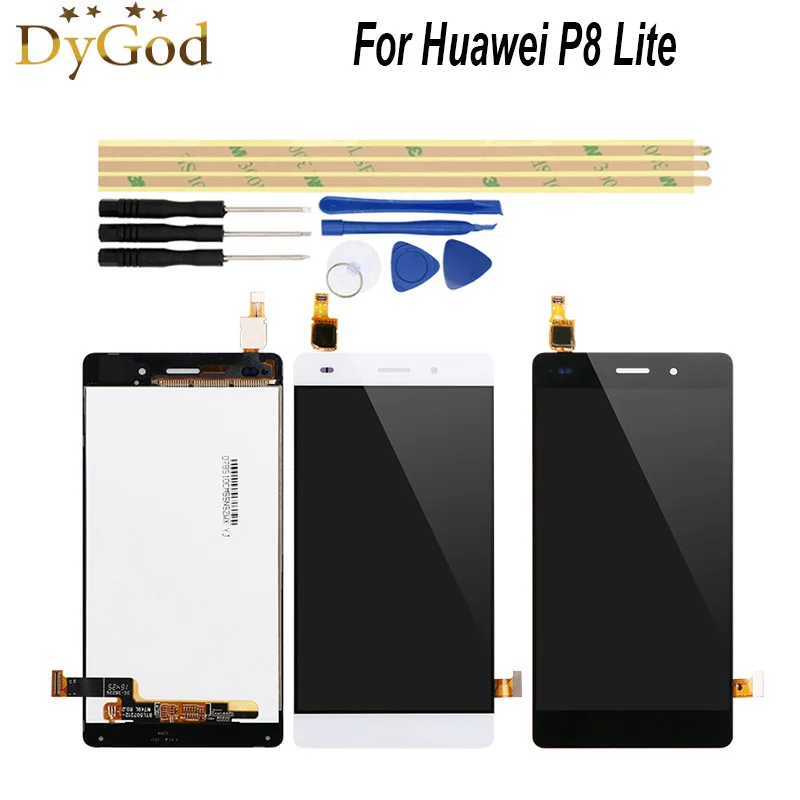 Для Huawei P8 Lite ЖК дисплей и сенсорный экран xxxinch дигитайзер сборка для мобильный