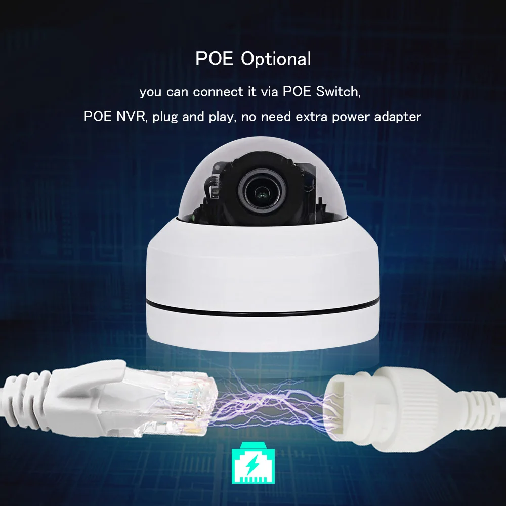 IP камера 1080P POE уличная мини ПНН s HD N ight видеонаблюдения металлическая с 4 кратным