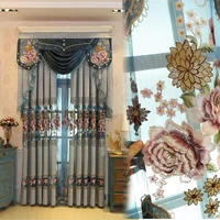 european luxury embroidery curtains for rideaux pour le salon translucenttulle on the windows elegant european cortina ag013