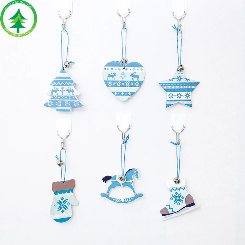 

1Pcs Creative Wood House cute Christmas Tree Hanging Ornaments home party Craft Festival Decoration Ornaments Gift