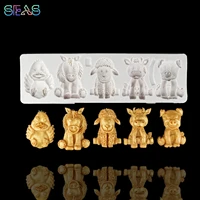 chicken duck horse pig sheep shape silicone fondant cake molds chocolate mould baking tools cake decorating tools