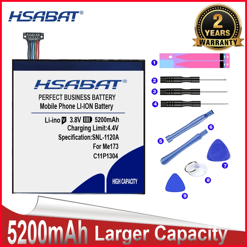 Аккумулятор HSABAT 0 цикл 5200 мАч для C11P1304 Asus Memo Pad Hd 7 Me173x K00b HD7 ME173 K00U ME180A K00L