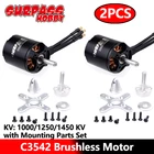 SURPASS HOBBY 2 шт. C3542 бесщеточный мотор 3542 1000KV 1250KV 1450KV 14 полюс для самолетов FPV RC Multicopters радиоуправляемый самолет вертолет