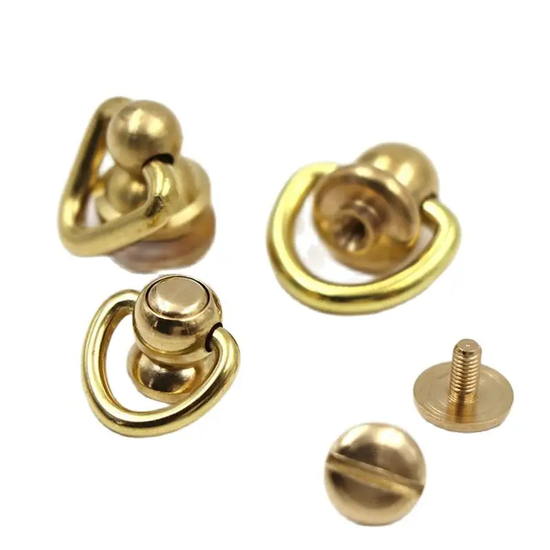 Латунный материал круглые кольца шпилы в стиле панк латунные заклепки для одежды