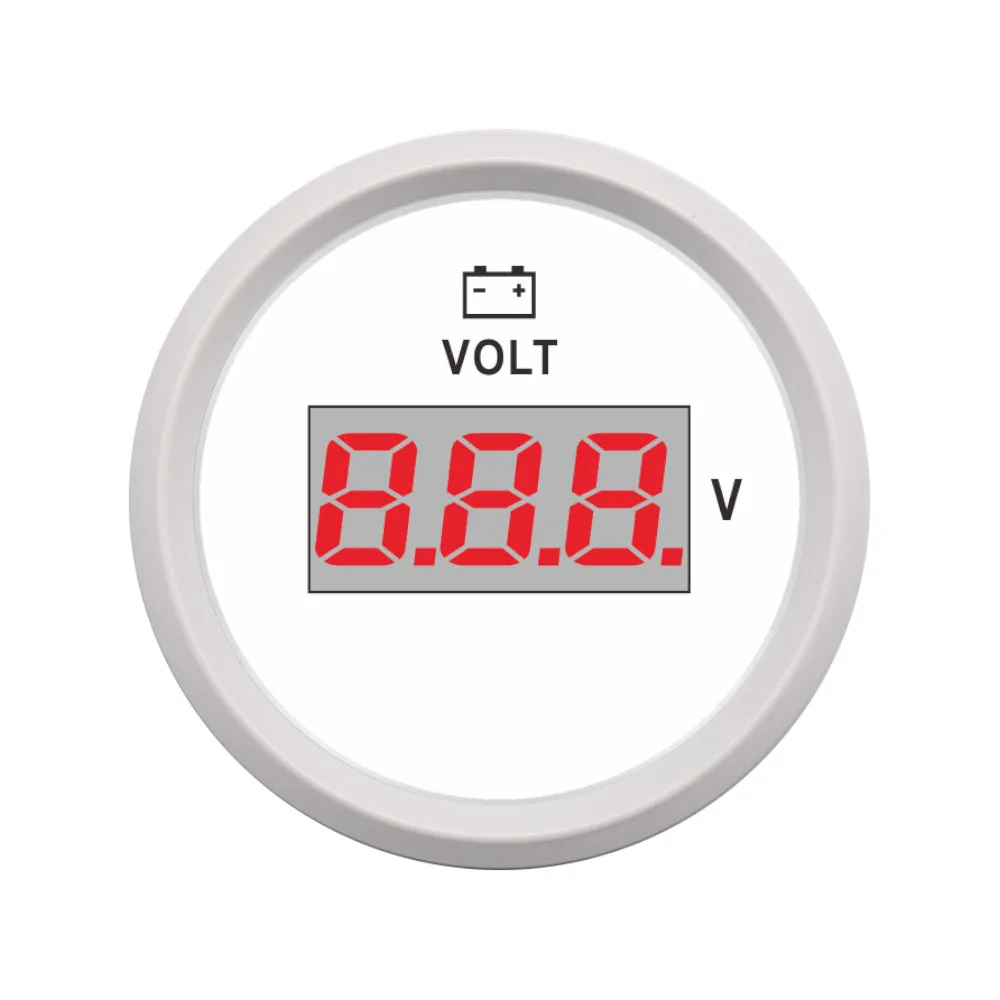 

52 mm Car Voltmeter 12 V 24V fit Car Boat Truck Motorcycle Marine Voltage Volt Indicator with Backlight Digital Volt Gauge Meter