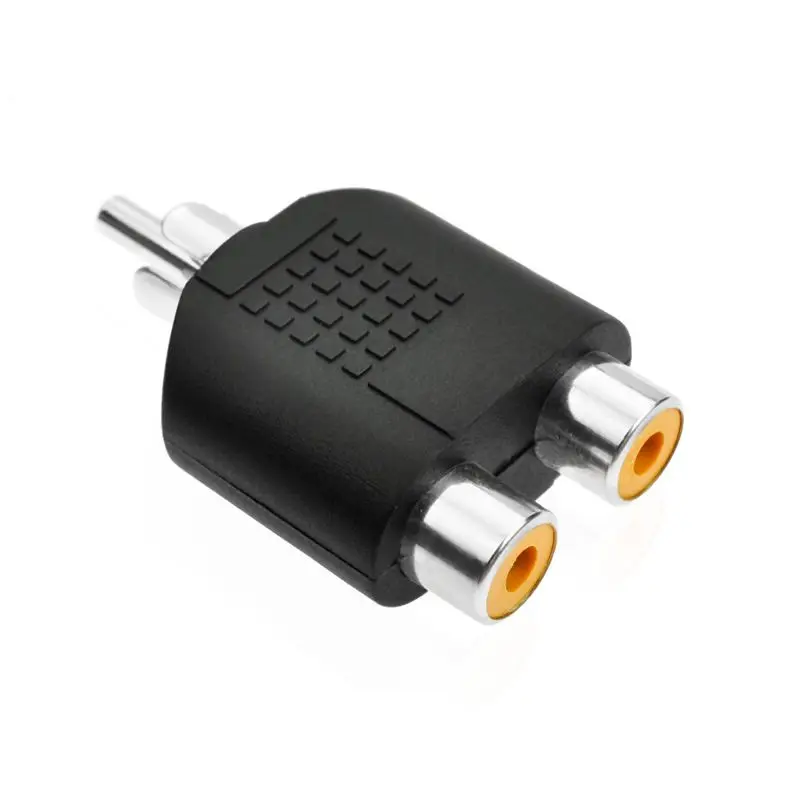 

RCA штекер для двух RCA Женский разъем аудио сплиттер адаптер