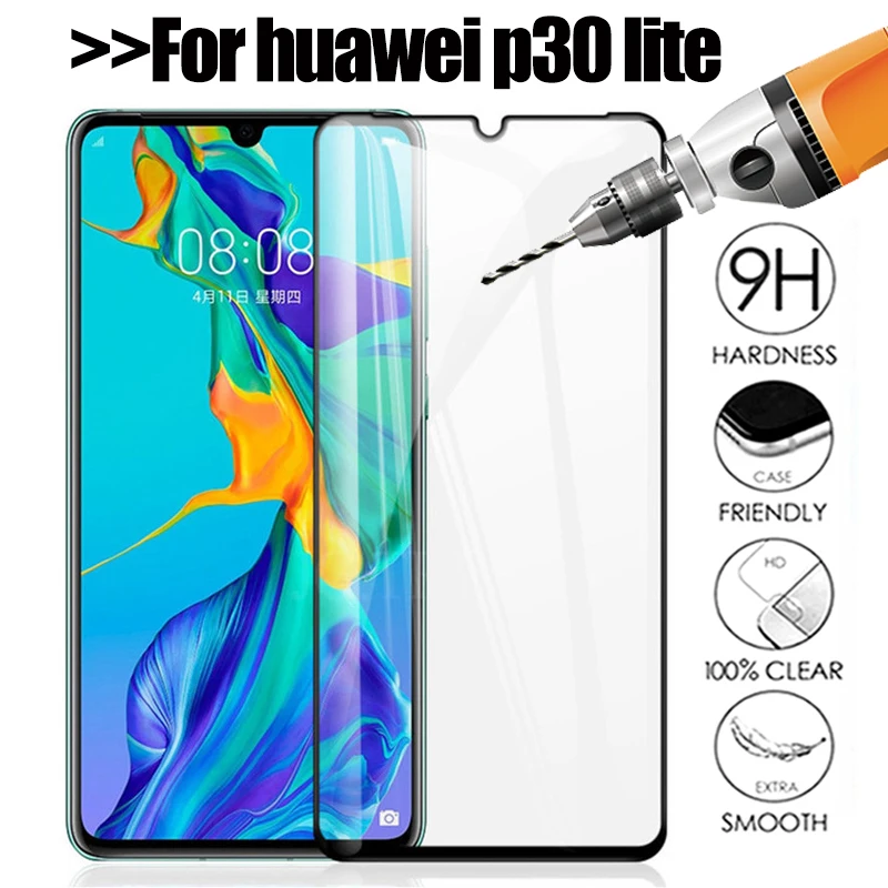 Полное покрытие защитное стекло для huawei p30 Lite p30lite закаленное на huawey p 30 lite