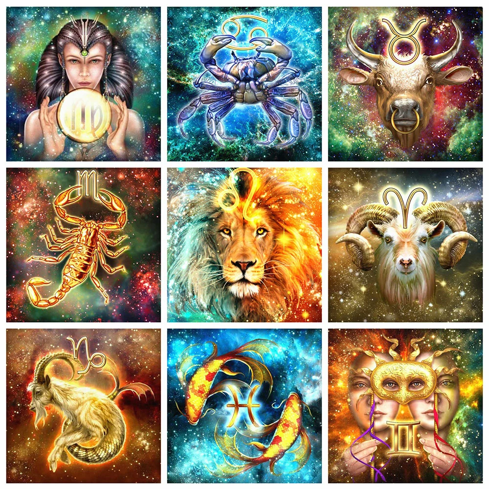 Huacan алмазная вышивка полная выкладка львы мазайка крестиком животные