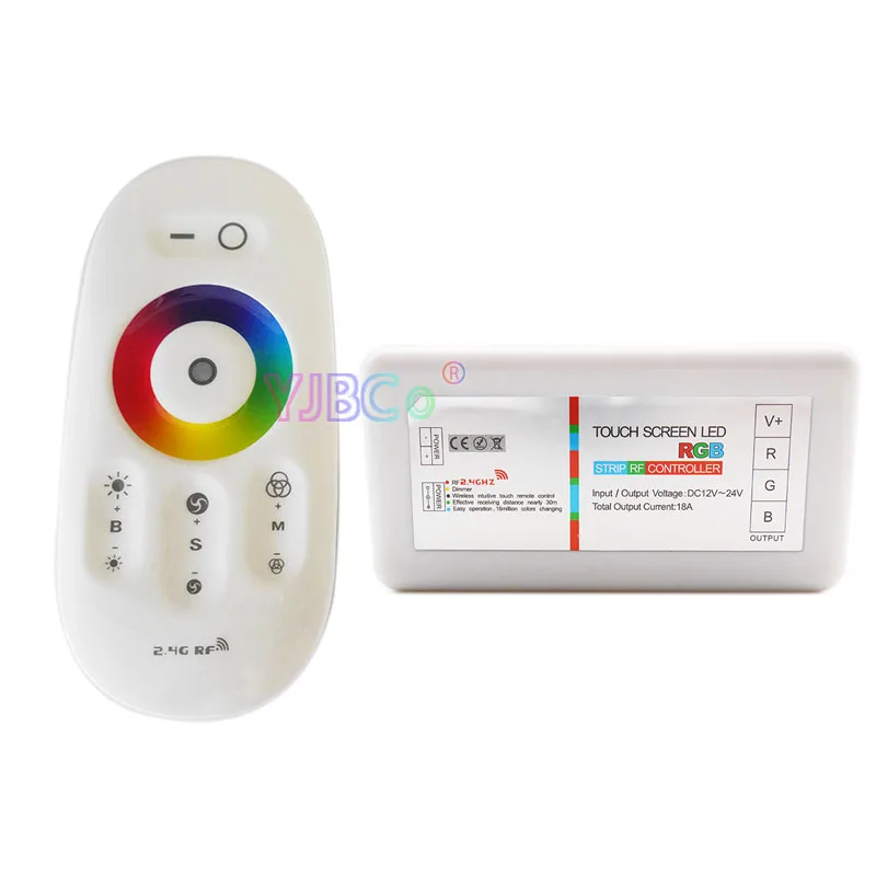 

18A 2.4G RGB RGBW RGBWC Touch Screen Remote Controller DC12V 24V LED Lamp Tape dimmer for 5050 RGB RGBW RGB CCT LED Strip light
