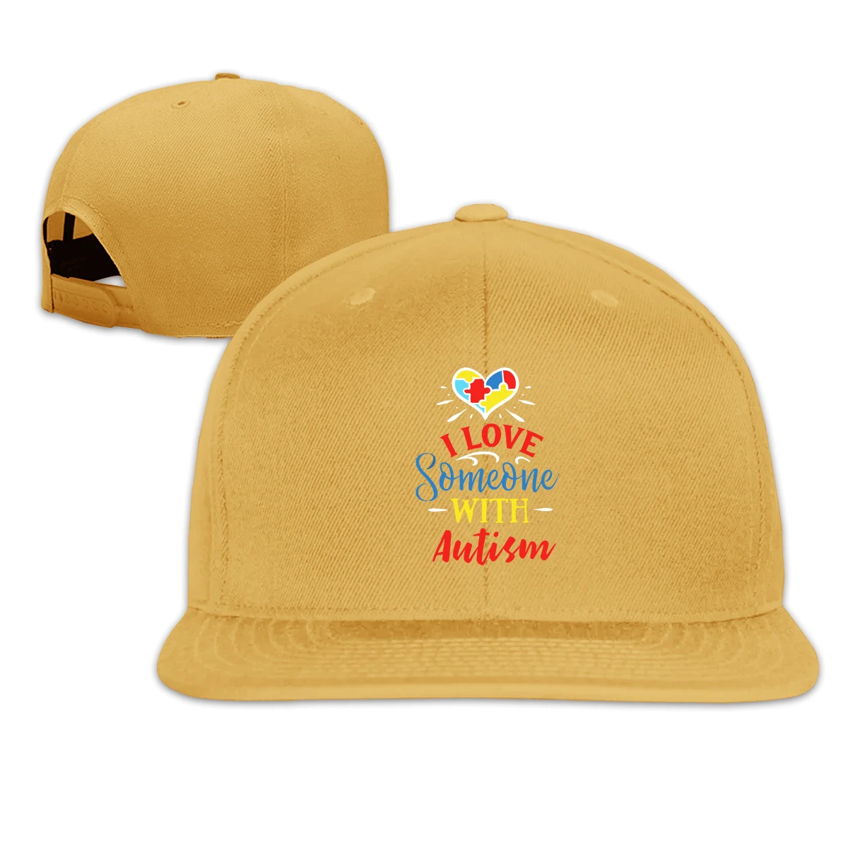 

I Heart Someone With Autism men woman Fashionable breathable Sun Caps
