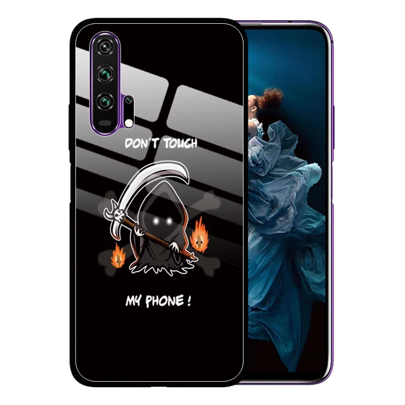 Чехол Don't Touch My Phone из закаленного стекла для Huawei Honor V30 20 Pro 9X 8X 10 Lite V20 6X 9N Coque Funda |