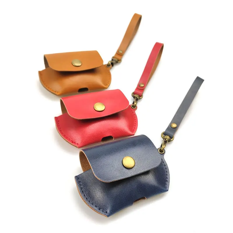 

Business Case For Apple Airpods 1 2 3 PC Leather Cover For Airpos pro 1 2 With Buttons Protective Headphone for Airpod 1 2 3 Pr