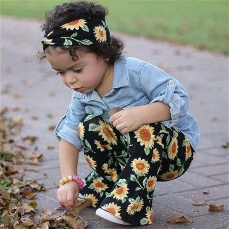 Осенняя одежда для маленьких девочек синяя джинсовая Блуза с длинными рукавами