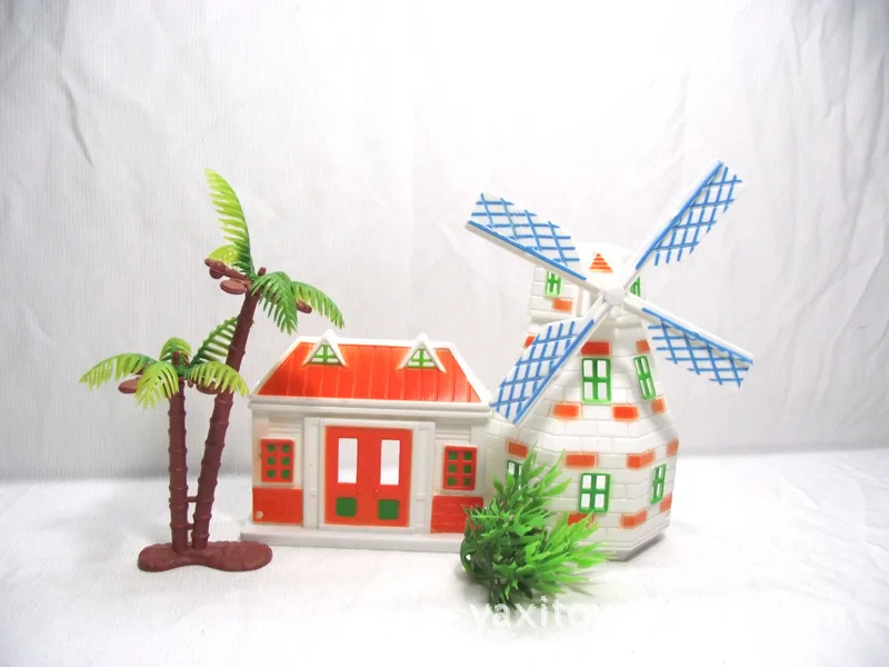 17 см длинная ветряная мельница модель дома сельскохозяйственный стиль песочный