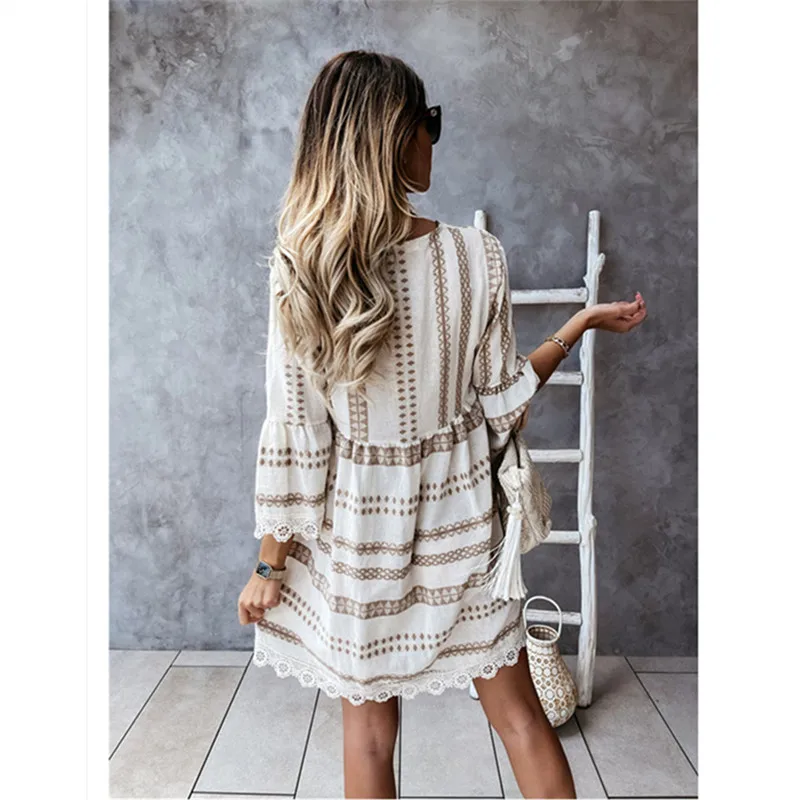 

Plus Size Women Dress Summer Sexy Lace Casual Fashion Dress 2021 Mini Dress for Women