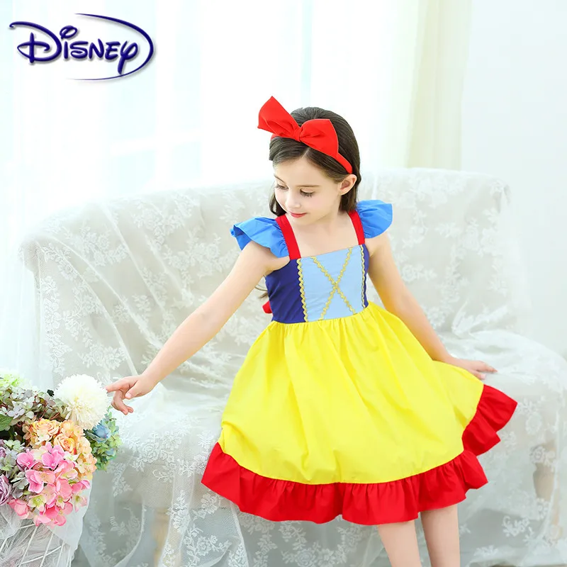 Disney Children Girl Snow White Dress for Girls Prom Princess Kids Baby Gifts Intant Party Clothes Fancy Teenager Clothing | Детская