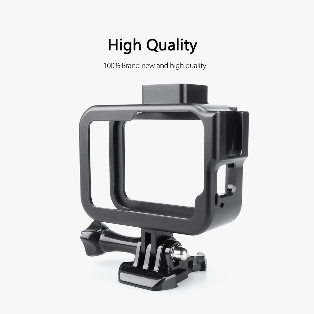 Чехол Vamson Vlog из алюминиевого сплава для GoPro Hero 8 черный корпус видеокамеры с
