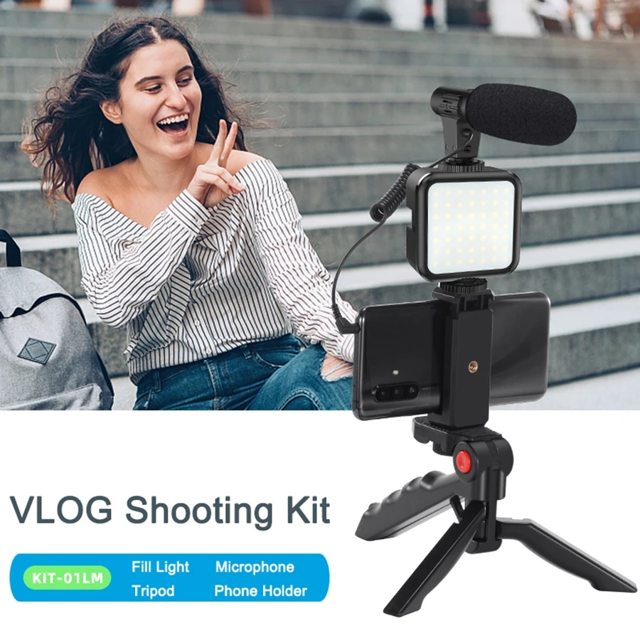 MAMEN смартфон Vlogging комплект видео Запись оборудование с штатив заполнить