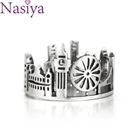 s925 sterling silver ring london city finger ring british building ring ladies cocktail wedding jewelry gift wholesale