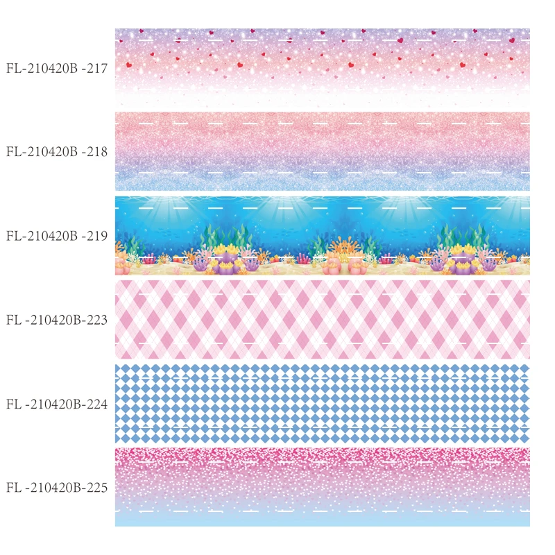 

pink checked and ombre flower pattern printed grosgrain ribbon(50 yards/lot) Wholesale 25MM 38MM