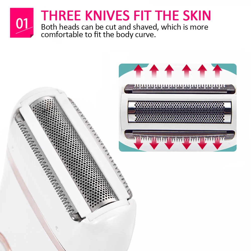 Электробритва для женщин водонепроницаемый безболезненный триммер с