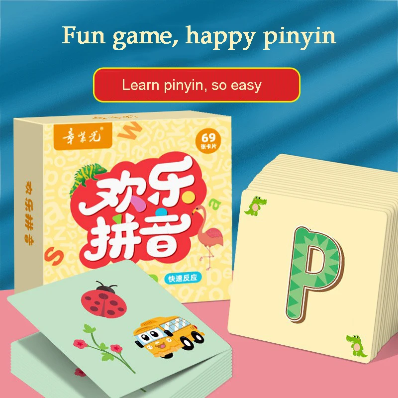 

Children Learn Chinese Characters Pinyin Cards With Picture Kids 5 To 8 Years old Baby Early Learning Educational toys card
