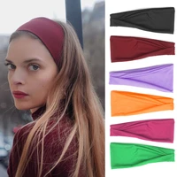 women solid color twist girls hairband fashion hair accessories scrunchies headband cotton wide turban twisted knotted headwrap