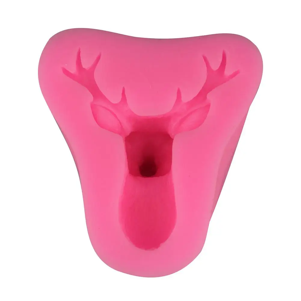 3D голова оленя Свеча Плесень Фондант формочка Инструменты для декорирования DIY