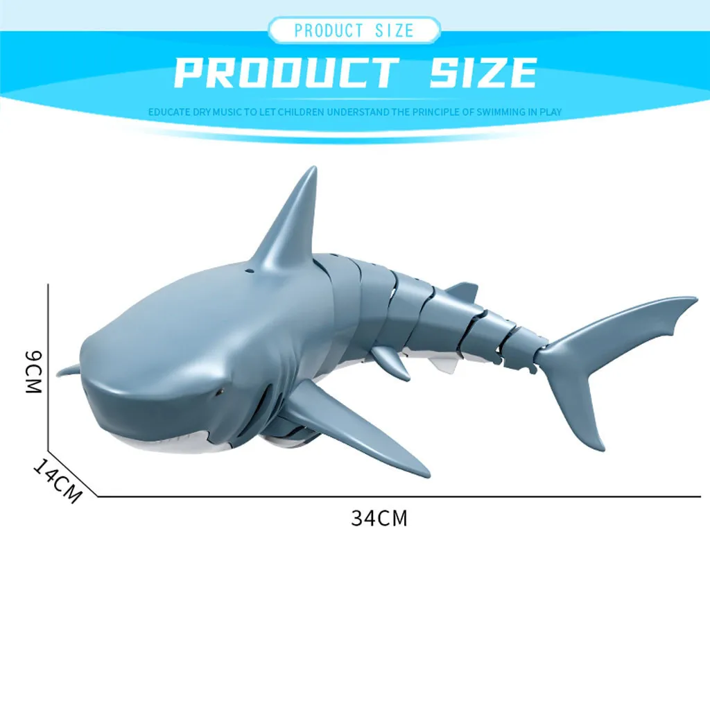 

Waterproof Radio Remote Control Electronic SShark Fish Boat Durable 4 Channel Underwater Toy Creative Kids Gifts