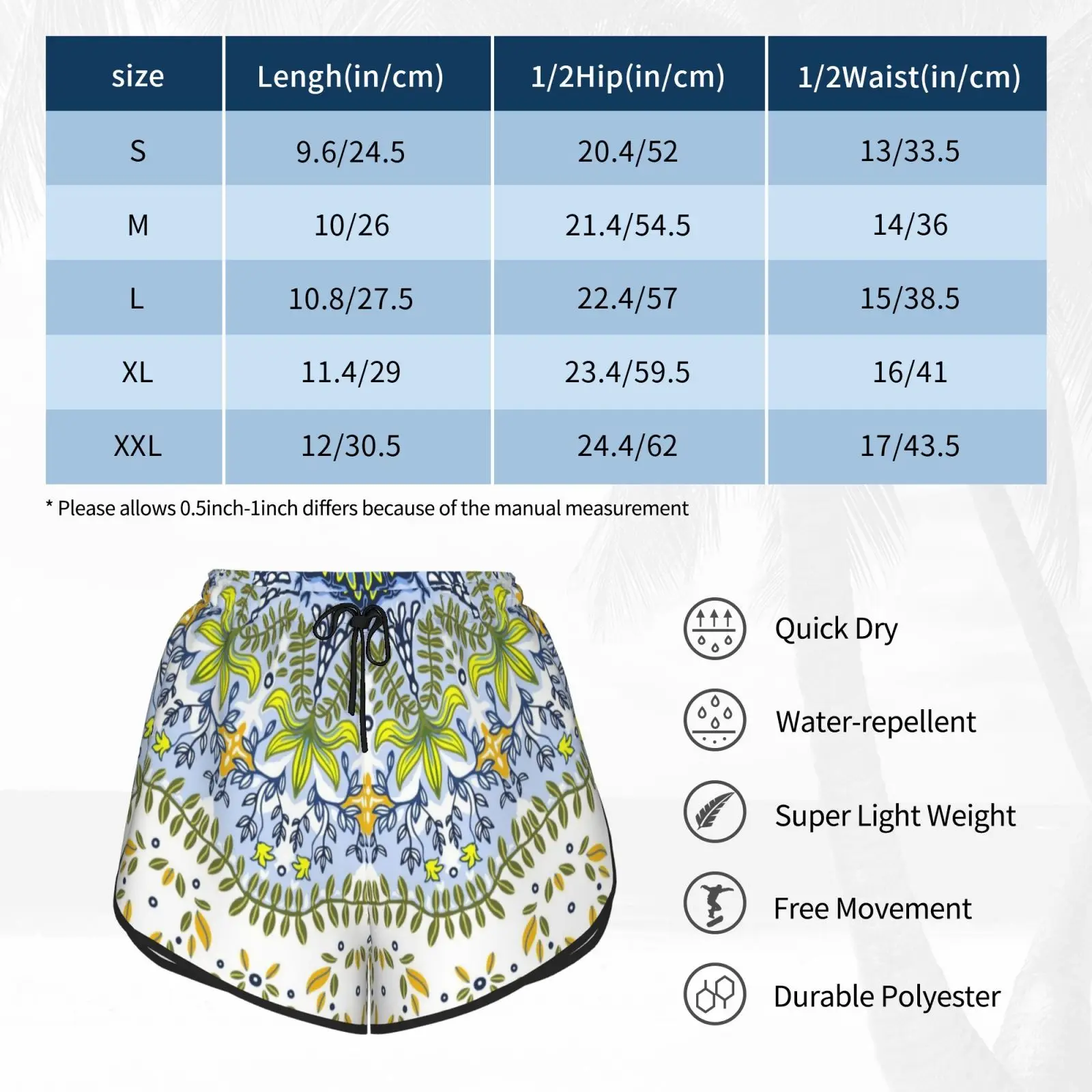 

Flowering Soul Mandala Swim Shorts Women Beach Shorts Mandala Flower Green Spiritualism Spiritual Yoga Purpleyellow