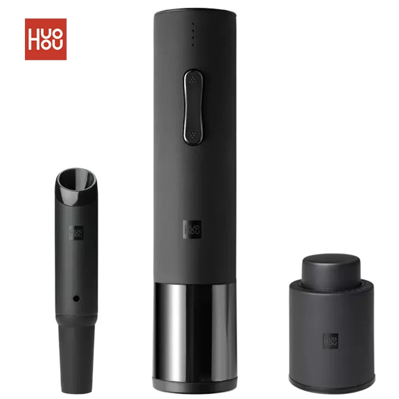 

HUOHOU Automatic Bottle Opener Electric Red Wine Openers Stopper Fast Decanter Wine Corkscrew Foil Cutter Cork Out Tool