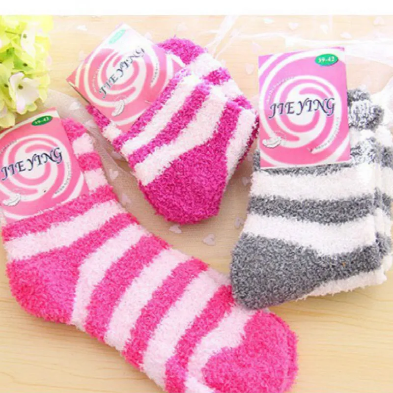 5 парт/Лот зимние теплые коралловые флисовые модные милые детские носки