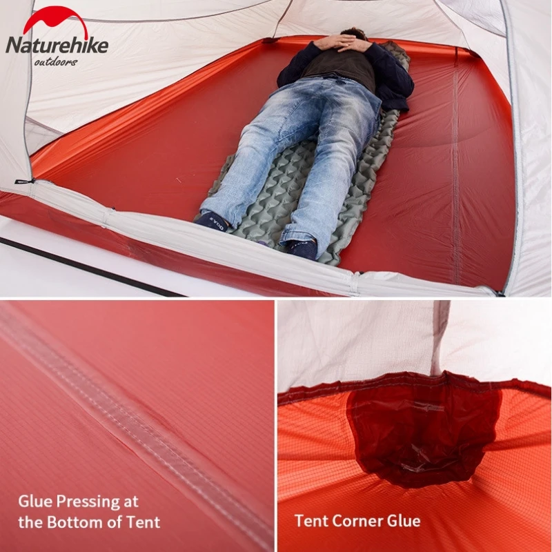 Палатка Naturehike туристическая Ультралегкая на 3-4 человек Модернизированная 20D/40D 1