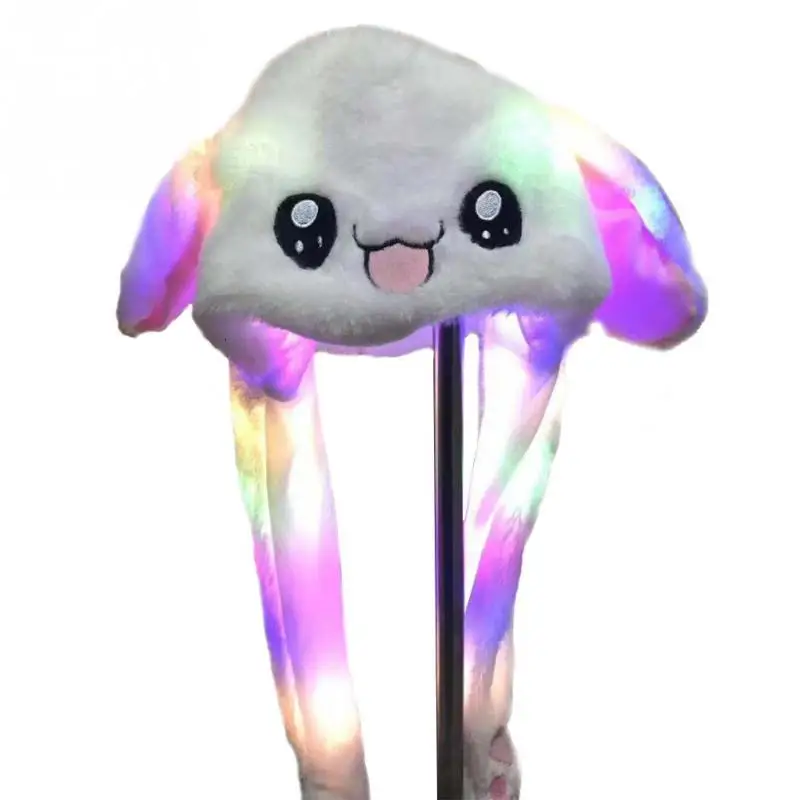 Забавная движущаяся шапка с кроличьими ушками милая воздушной подушкой