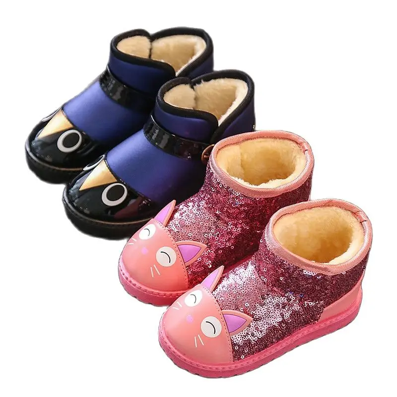 

Botas De Mujer Sequins Baby Shoes Winter Girls Boots Fashion Kids Boys Snow Boots Warm Children Cotton Shoes Outdoor Casual
