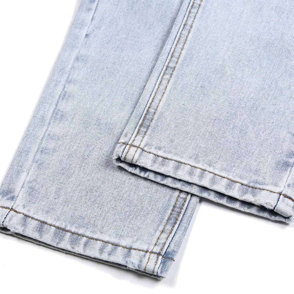 Slim Men Jeans Male Trousers Simple Design Cozy All-match Students Daily Casual Denim Pants Men Blue Pants