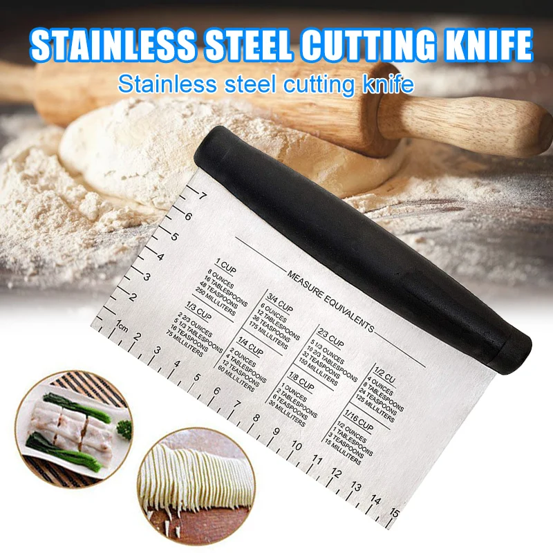 

Dough Scraper Butters Cutter Stainless Steel Cream Cake Spatula Baking Tool SAL99