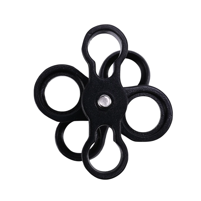 2X Aluminum CNC 1 Inch Ball Butterfly Clip Diving Lights Arm Connected 360 Degree Adapter Bracket Holder | Электроника