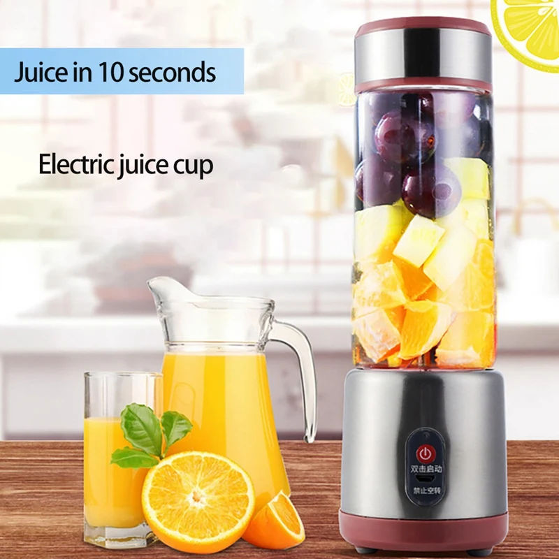 500Ml Portable Multic Juice Maker Bottle Cup Electrical Usb Rechargeable Blender | Бытовая техника