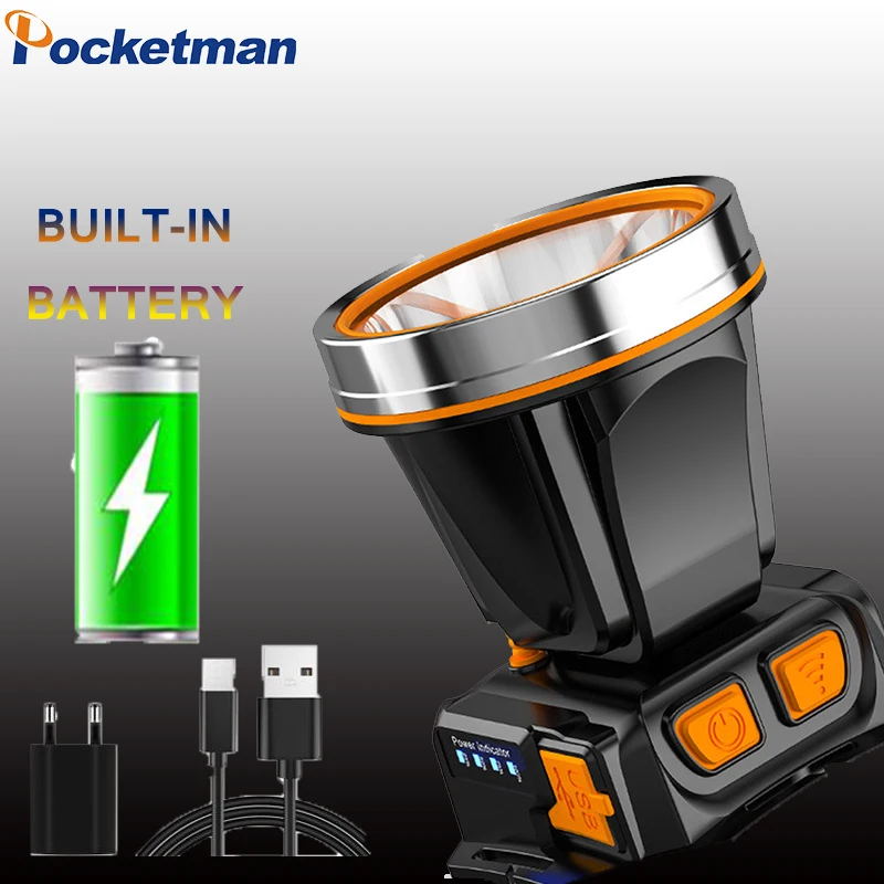 

Super Bright USB Rechargeable LED Headlamp Power Bank Function Headlight Motion Sensor Head Lamp Waterproof Head Flashlight