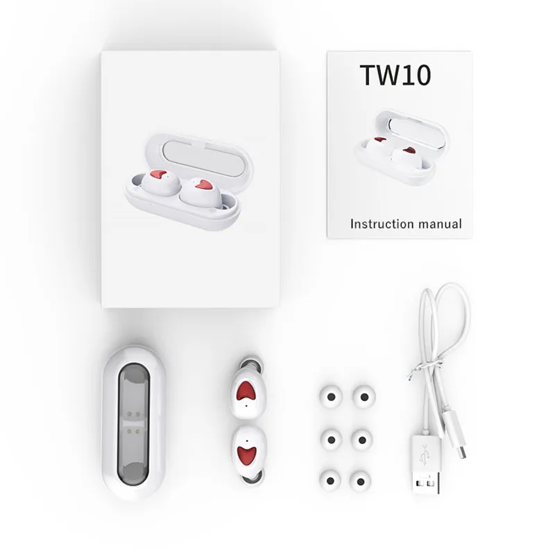 TWS TW10 мини беспроводные Bluetooth наушники 5 0 стерео HiFi вкладыши сенсорные спортивные