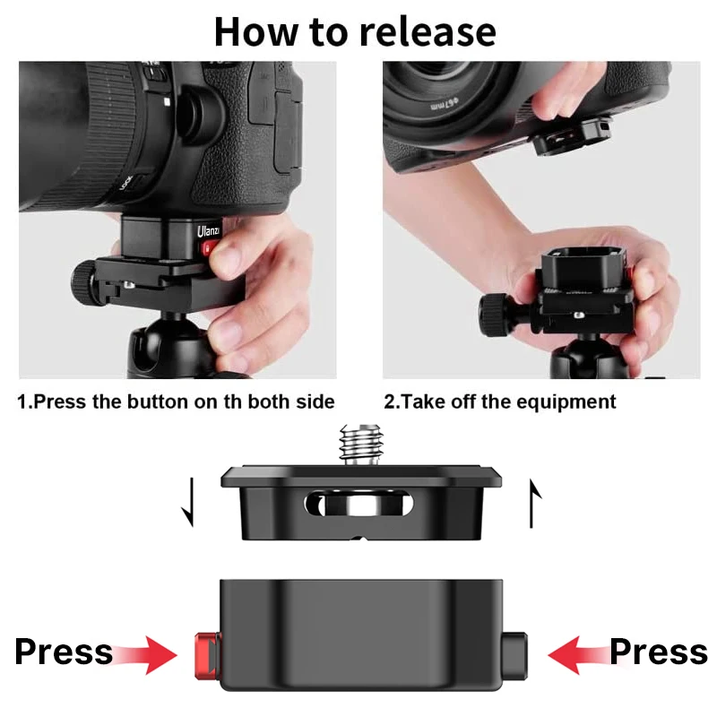 Быстросъемная пластина зажим Ulanzi с креплением на плечо Зажим для ремня адаптер