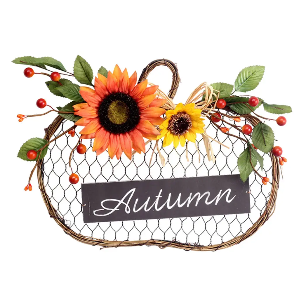 

Искусственный венок, подвесная железная Осенняя сетка для улицы