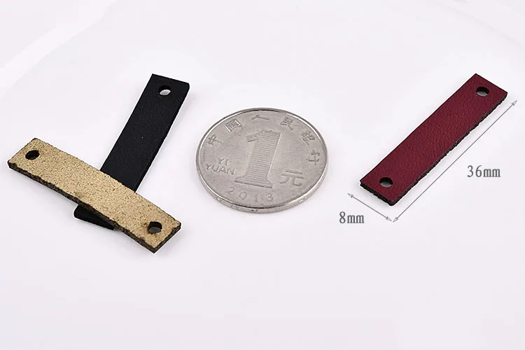 Корейская кожаная прямоугольная лента с двойным отверстием аксессуары для