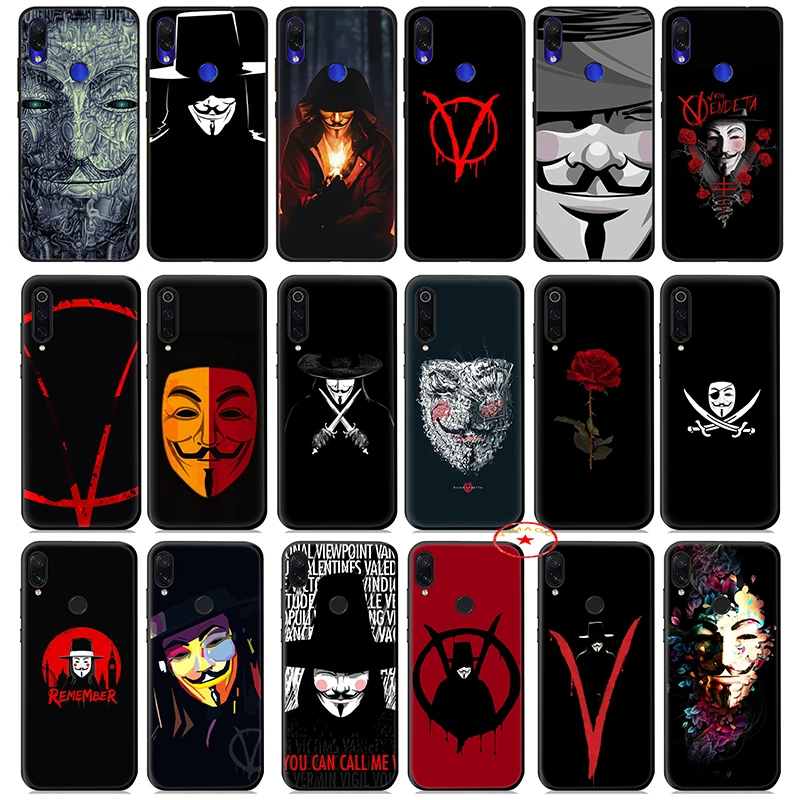 Мягкий силиконовый чехол V для Vendetta Xiaomi Redmi Note 8 7 6 5 Pro 4X 5A |