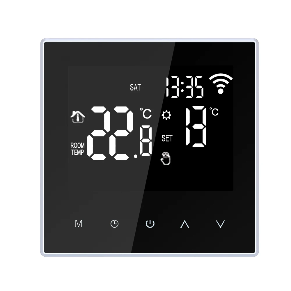 New WiFi Smart Thermostat Temperature Controller for Water/Electric floor Heating Water/Gas Boiler Works with Large LCD Screen |